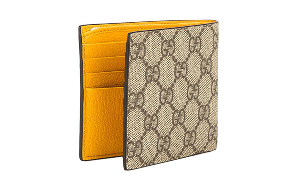 GUCCI Neo Vintage Bi Fold Wallet Ebony/New Maple Crop