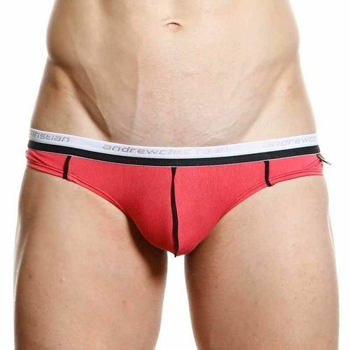 Мужские трусы брифы красные Andrew Christian V Slim Holiday Brief Red