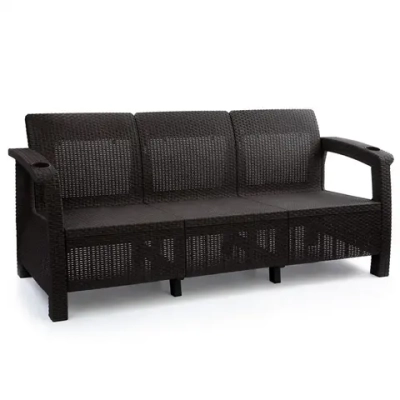 Диван Ротанг-плюс 3-х местный (мокко)