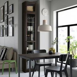 IKEA OXBERG  (ИКЕА ОКСБЕРГ)  -  Стеклянная дверь, темно-коричневая имитация. дуб, 40x35 см