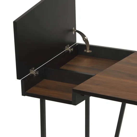 Письменный стол Asger 118х60 см, меламин тёмно-коричневый