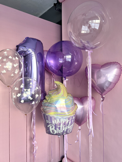 Набор шаров " Сиреневенький " Дизайн № 10