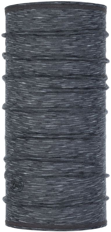 Тонкий шерстяной шарф-труба Buff Wool lightweight Stone Grey Multi Stripes Фото 1