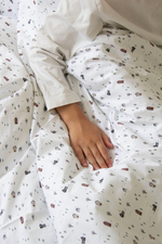 Комплект постельного белья «Домики» (кант, сатин)