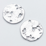 Подвеска-коннектор Луна, цвет серебро (родий), размер 20 мм, цена за 1 шт