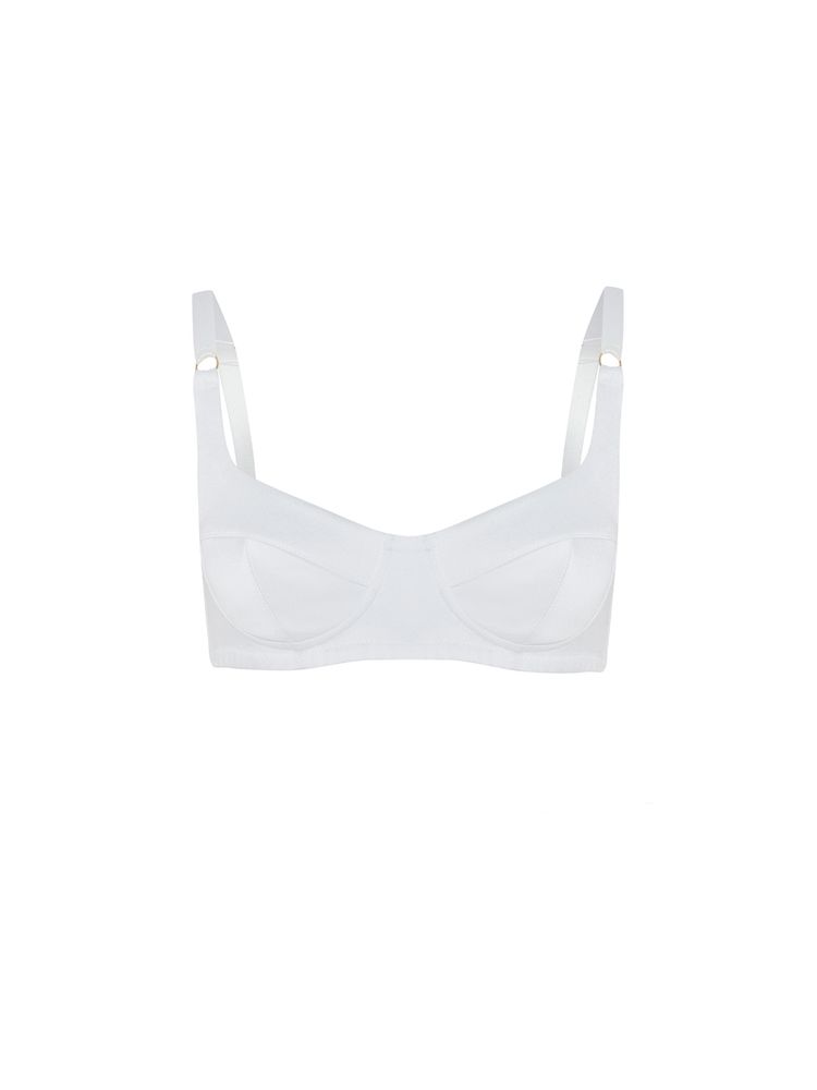 Укороченный топ-бюстье из сатина