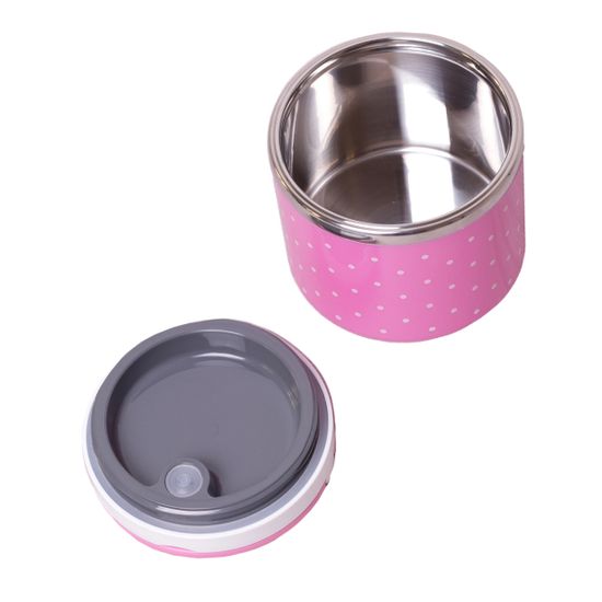 Ланч-бокс круглый 680 мл. Kamille КМ 2102 пластик, нержавеющая сталь