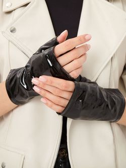 Митенки лаковые