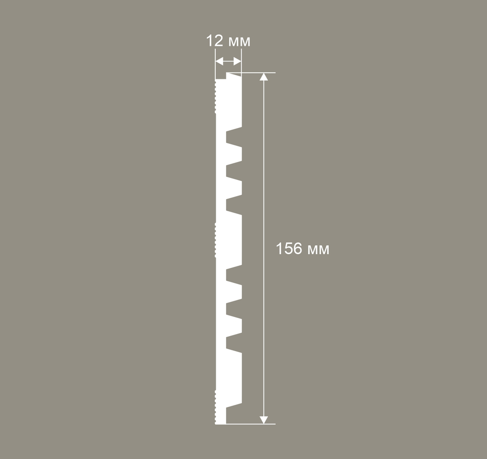 Cosca Decor. Панель RP021, 156х12x2800мм, Экополимер