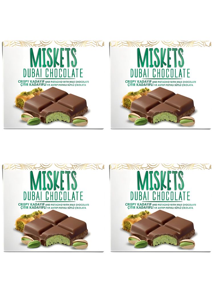 Дубайский шоколад Miskets Dubai Chocolate 100 г x 4 шт
