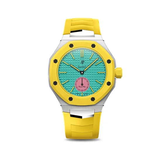 Корпус для часов POP-Swatch x AP - OTG ROZ из 2 ремешков