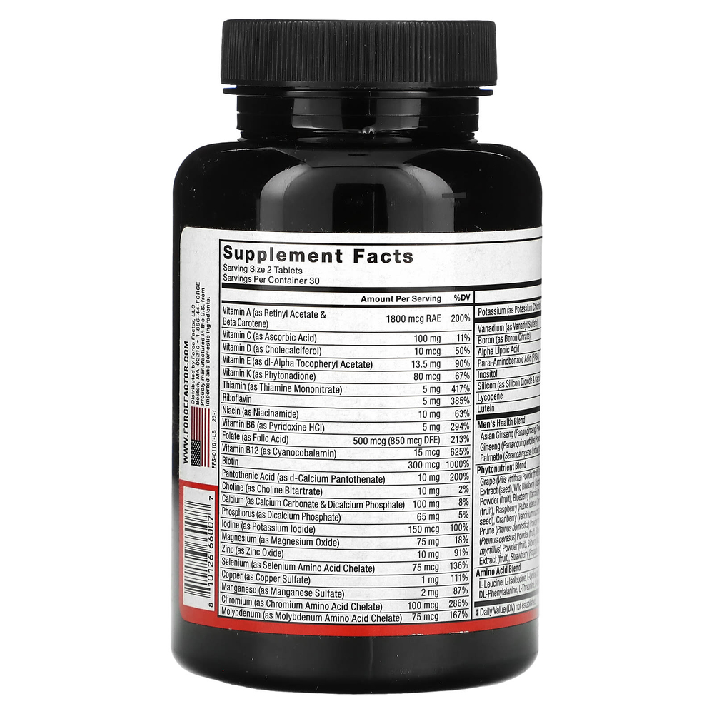 Force Factor, мультивитамины для мужчин, 60 таблеток