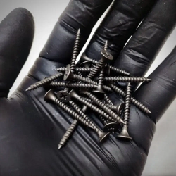 Шуруп - саморез 3,5*32мм универсальный - 50 штук (по металлу, дереву, гипсокартону) шлиц Ph-2 (цвет - черный)