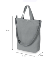 Сумка-шоппер из хлопка на кнопке с регулирующейся лямкой и авторской картинкой "Таллинский дворик"