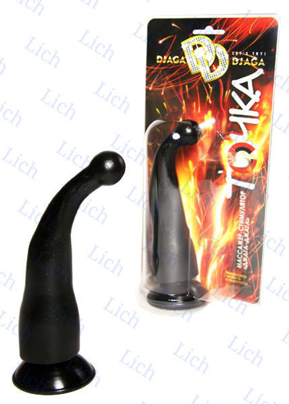 Массажер-стимулятор точки G на присоске черного цвета