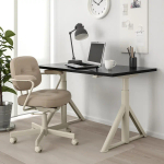 Письменный стол с регулировкой высоты - IKEA IDÅSEN/IDASEN, 120х70х63-127 см, черный/бежевый, ИДАСЕН ИКЕА