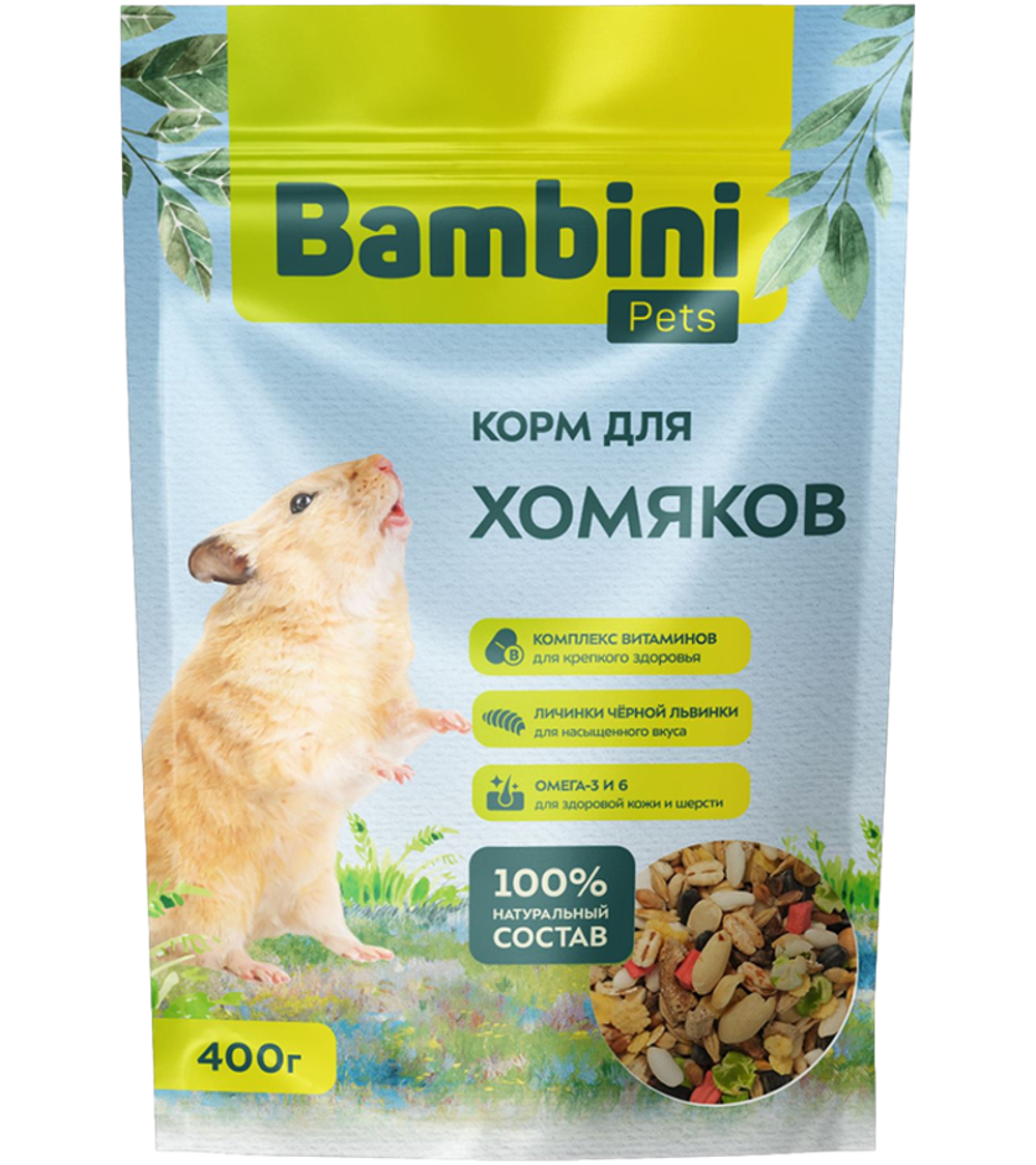 Bambini Pets для хомяков, 400гр.
