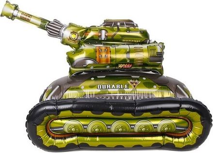 Объемный шар "Военный танк" НЕ ЛЕТАЕТ