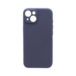 Силиконовый матовый чехол Silicone Case NEW ERA для iPhone 14, без логотипа, серо-сиреневый