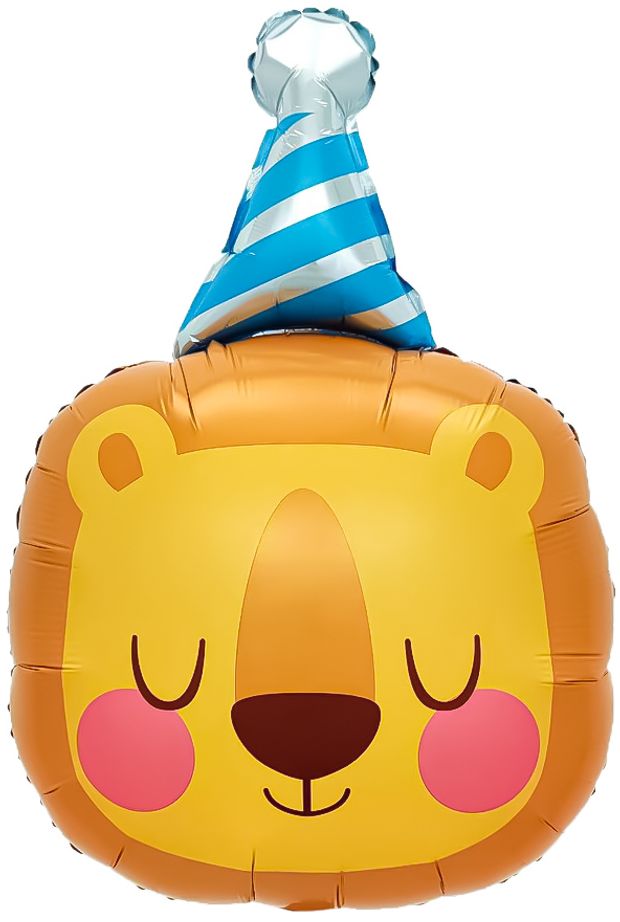 К Шар (28''/71 см) Фигура, Лев в колпачке, 1 шт.(БГ-20)