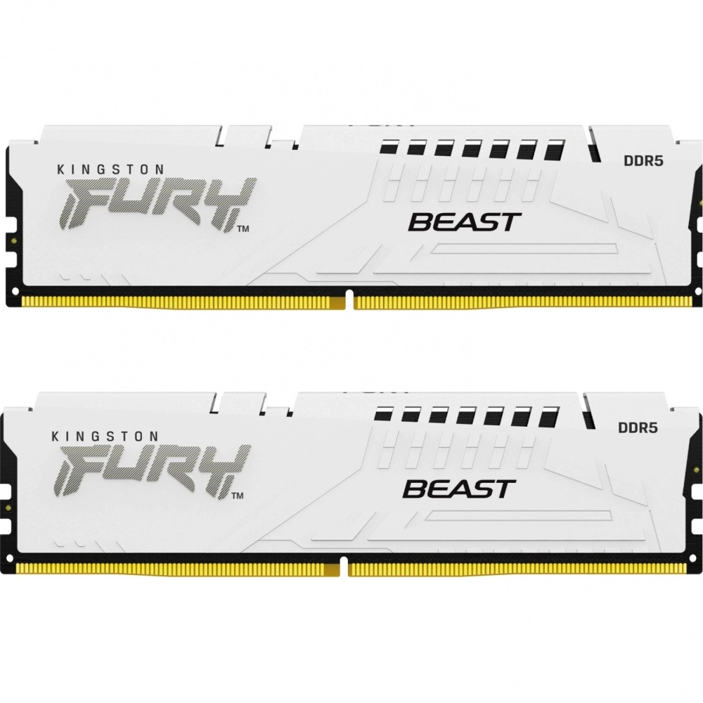Память оперативная Kingston DDR5 2x16GB 5600MHz Fury Beast White Expo RTL Gaming (KF556C36BWEK2-32)