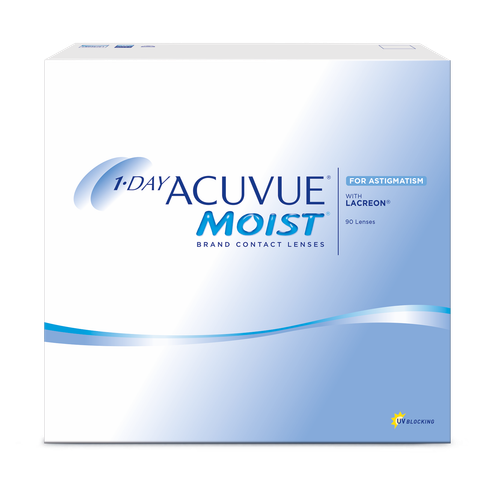 1-DAY ACUVUE MOIST for ASTIGMATISM with LACREON (90 линз) -9,0