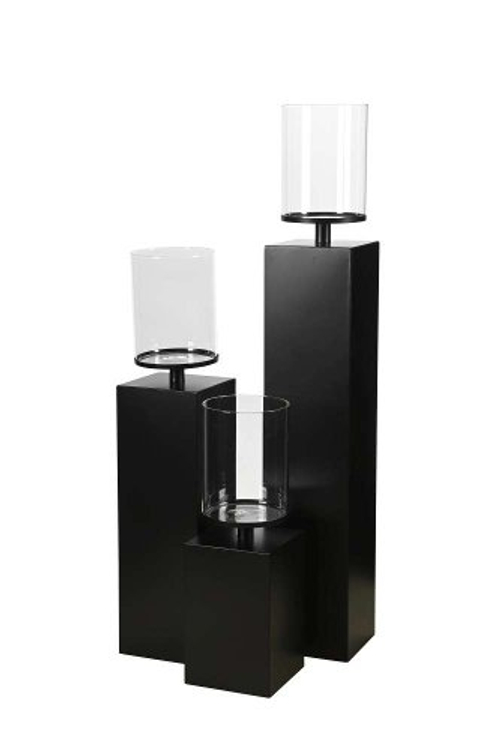 Набор из 3-х подсвечников "Шварц" 16x16xH49см/ 16x16xH74см/ 16x16xH99см