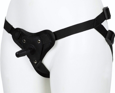 Черные женские трусики для фиксации насадок плугом (Цвет: черный)