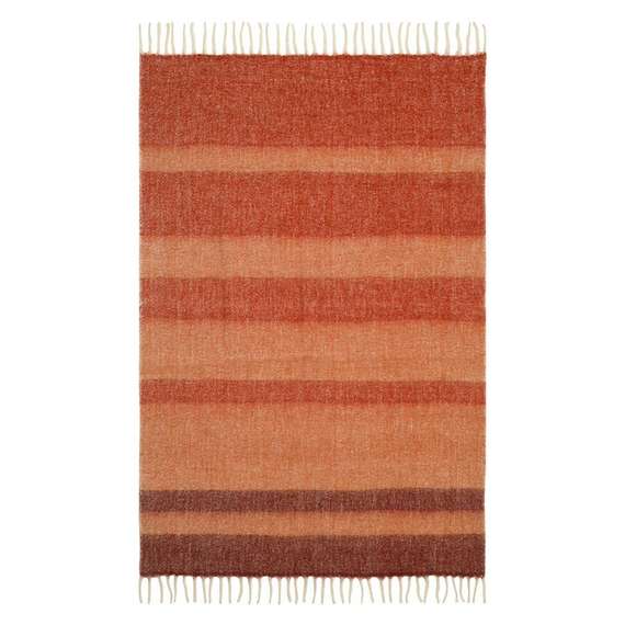 Плед мохеровый over horizon терракотового цвета из коллекции trendy ruffles, 130х180 см