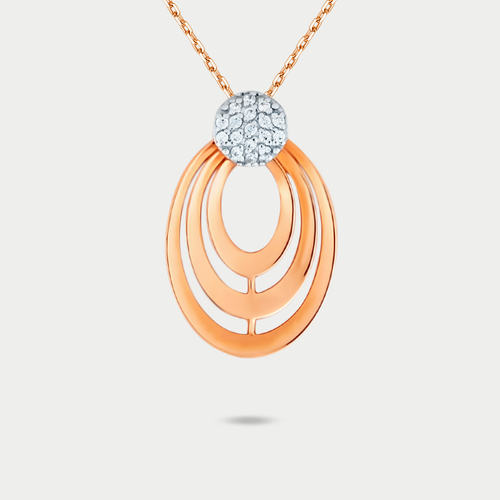 Женская подвеска из розового золота 585 пробы со вставкой из фианитов (арт. 121-1559)