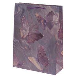 GAEM Пакет подарочный L (бумага 210г/м2, блок 12шт), L30 W12 H40 см, 4в.