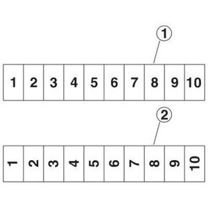 Маркировка клемм  0812146  Phoenix Contact  ZB 12.LGS:FORTL.ZAHLEN  для клемм шириной 8.2  (1-10)