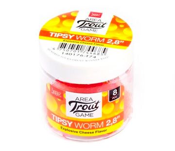 Слаги съедобные LJ Pro Series TIPSY WORM 2,8in (7,12 см), цв. T74, 8 шт.