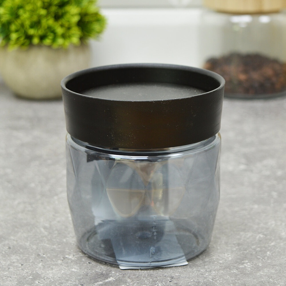 Банка для сыпучих продуктов 0,5л круглая "Black"