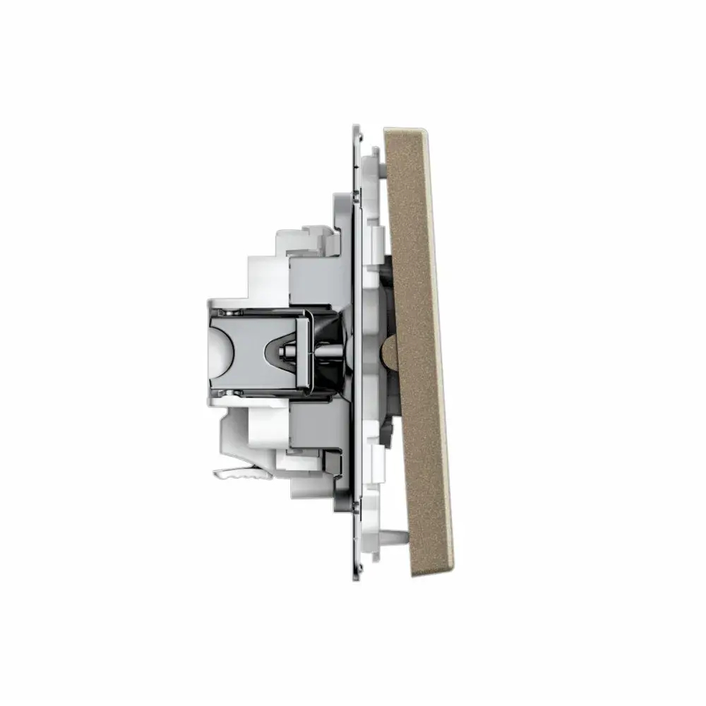 ARTGALLERY 2-клавишный ВЫКЛЮЧАТЕЛЬ, 10АХ, механизм, быстрозажим. клем., ШАМПАНЬ