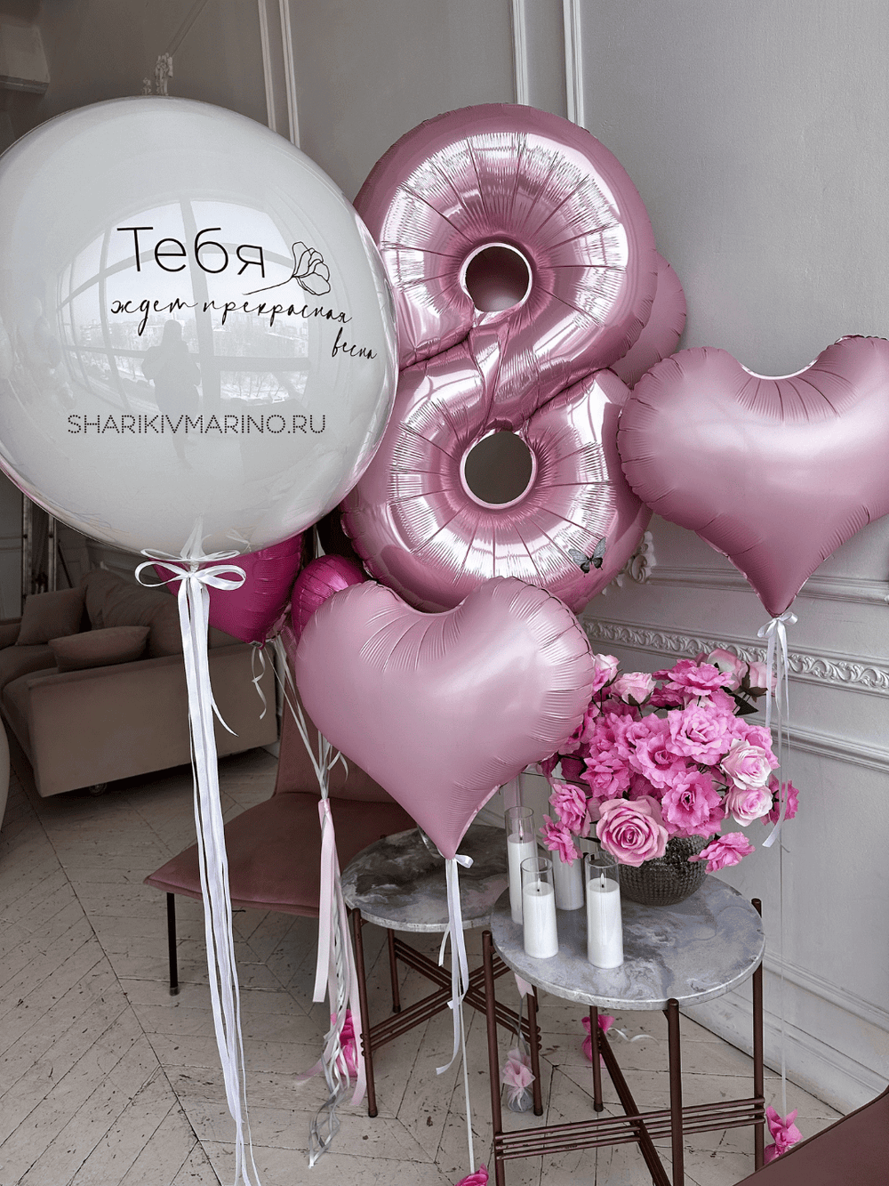 Розовая симфония к 8 Марта: нежность в каждой детали