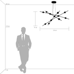 745247 Люстра BERGAMO LED 5Wх12 4800LM ЧЕРНЫЙ МАТОВЫЙ/ЗОЛОТО 4000K