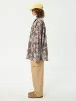 Купить Рубашка Kraizy Stripes Destroy серо-оранжевая Рубашка Kraizy Stripes Destroy серо-оранжевая