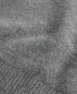 Oysho Джемпер с круглым вырезом из 100% кашемира, серый меланж