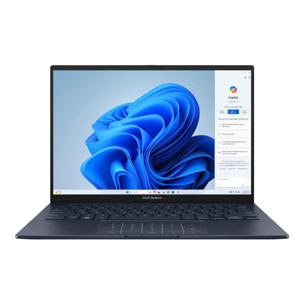 Ноутбук ASUS ZenBook UX3405M 14 2024 AI, Intel Core Ultra 9 185H, 32 ГБ, SSD 1024 ГБ, 2.8K OLED, Intel Arc,Русская клавиатура+Русский Windows 11 Home, Серебристый, Foggy Silver