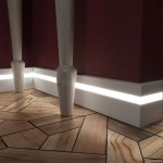 Плинтус напольный для подсветки МДФ PN021LED 70х16х2000