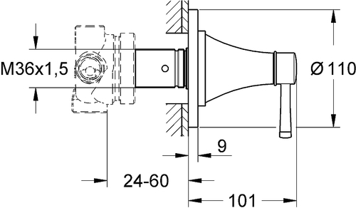 Переключатель потоков Grohe Grandera 19942IG0 Хром Золото