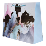 Пакет подарочный "Мрамор" 30*39*11см,тис.золот,паст.цв,ручки-шнурок