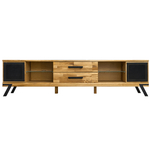 Тумба под телевизор, 220х42х55, Флеверс, напольная, массив дуба, MAKOSA