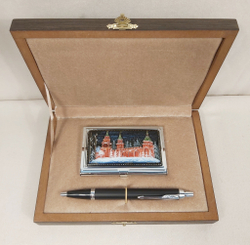 Набор подарочный "Москва" (визитница персональная, ручка Parker)