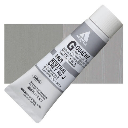 Holbein Acrylic Gouache 40 мл. 863 [А] Neutral Grey #3