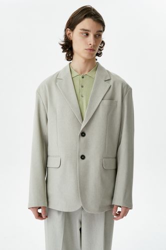 Бежево-серый брючный костюм Copper