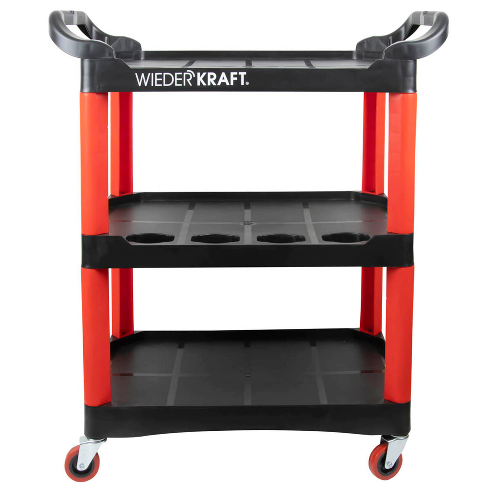 WDK-819 Тележка открытая пластиковая для детейлинга, 3 полки