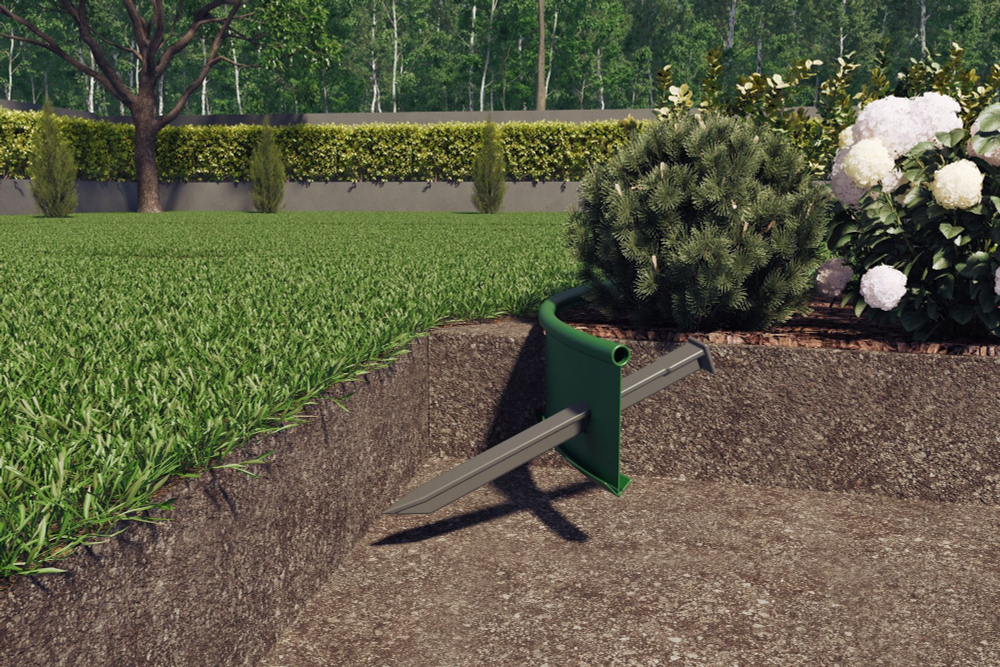 Бордюр Gidrolica Country Б-1000.2.10 — пластиковый черный, длина 10000 мм, без отверстий