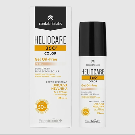 HELIOCARE 360º Color Gel Oil-Free SPF 50+ - тональный солнцезащитный гель без масла SPF50 (жемчужный), 50ml